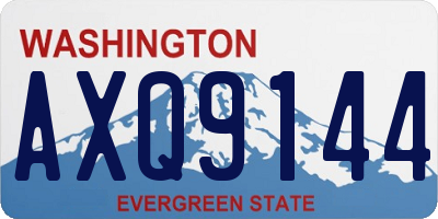WA license plate AXQ9144