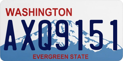 WA license plate AXQ9151