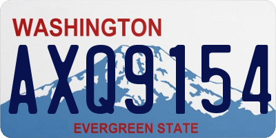 WA license plate AXQ9154