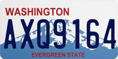 WA license plate AXQ9164