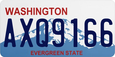 WA license plate AXQ9166