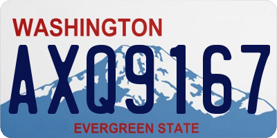 WA license plate AXQ9167
