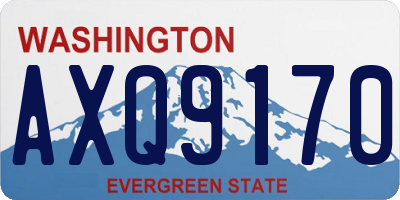 WA license plate AXQ9170