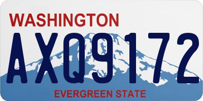 WA license plate AXQ9172