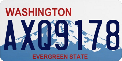 WA license plate AXQ9178