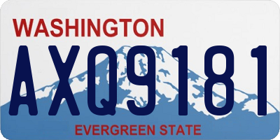 WA license plate AXQ9181