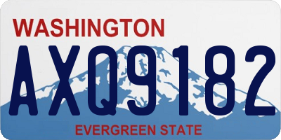 WA license plate AXQ9182