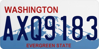 WA license plate AXQ9183
