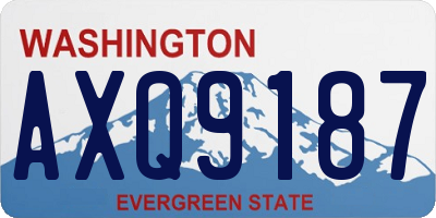 WA license plate AXQ9187