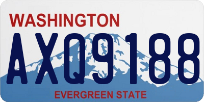 WA license plate AXQ9188