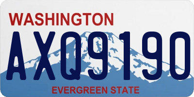 WA license plate AXQ9190
