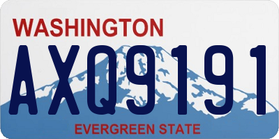 WA license plate AXQ9191