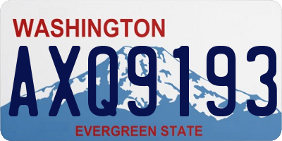 WA license plate AXQ9193