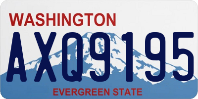 WA license plate AXQ9195