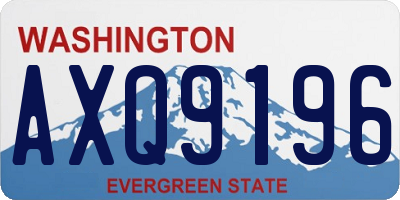 WA license plate AXQ9196