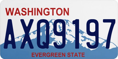 WA license plate AXQ9197