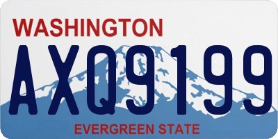 WA license plate AXQ9199