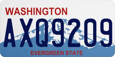 WA license plate AXQ9209
