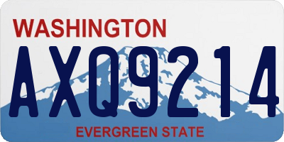 WA license plate AXQ9214
