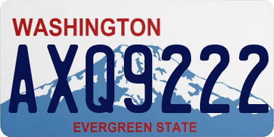 WA license plate AXQ9222