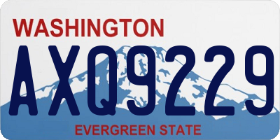 WA license plate AXQ9229
