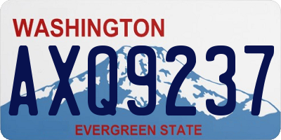 WA license plate AXQ9237