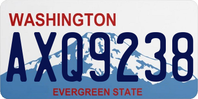 WA license plate AXQ9238