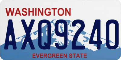 WA license plate AXQ9240