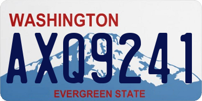 WA license plate AXQ9241