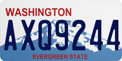 WA license plate AXQ9244