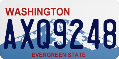 WA license plate AXQ9248