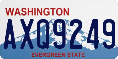 WA license plate AXQ9249