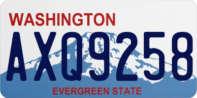 WA license plate AXQ9258
