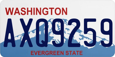 WA license plate AXQ9259