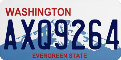 WA license plate AXQ9264