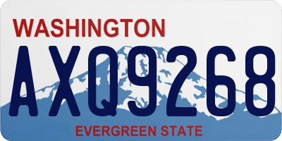 WA license plate AXQ9268