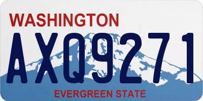 WA license plate AXQ9271