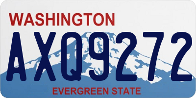 WA license plate AXQ9272