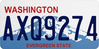 WA license plate AXQ9274