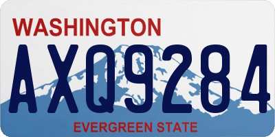 WA license plate AXQ9284