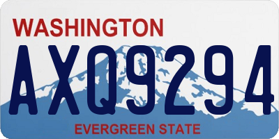 WA license plate AXQ9294