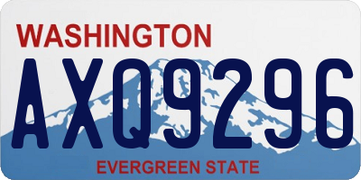 WA license plate AXQ9296