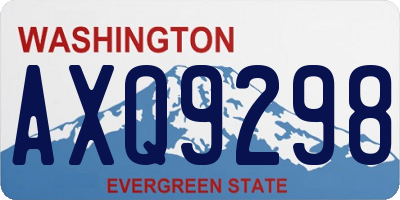 WA license plate AXQ9298