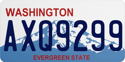 WA license plate AXQ9299