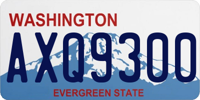 WA license plate AXQ9300