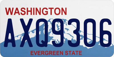 WA license plate AXQ9306