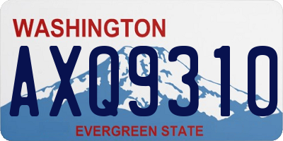 WA license plate AXQ9310