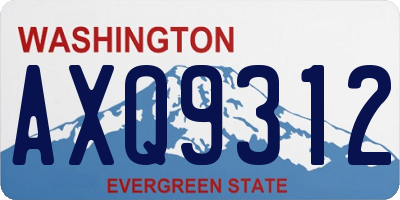 WA license plate AXQ9312