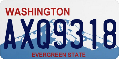 WA license plate AXQ9318