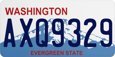 WA license plate AXQ9329
